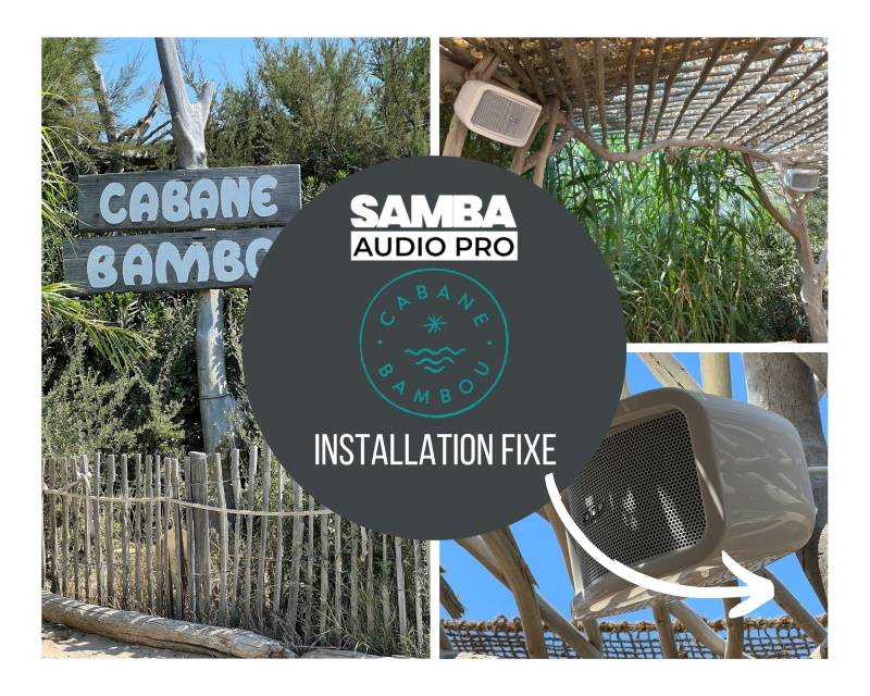 Installation sonorisation Cabane Bambou à Saint-Tropez Var 83