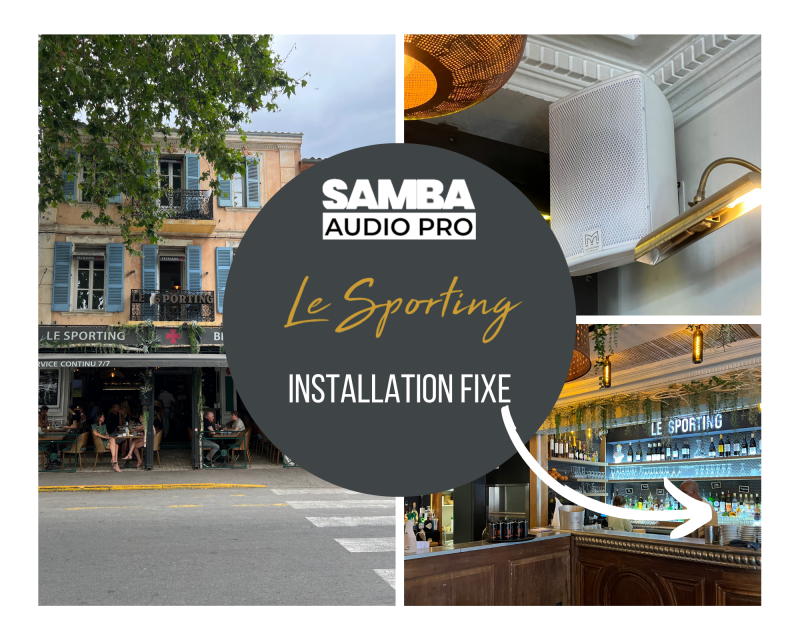 Installation sonorisation Bar restaurant Le Sporting à Saint Tropez Var 83