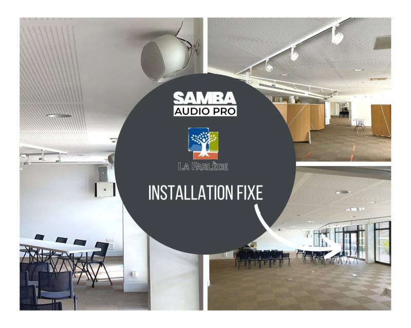 Installation sonorisation  salle de la capelle ville de La Farlède Var 83