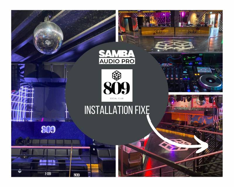 Installation sonorisation et lumières Club le 809 à la garde Var 83